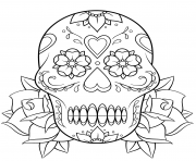 sugar skull and roses 2 calavera