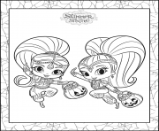 Shimmer and Shine Halloween Coloring Pack