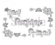 best fucking friend word doodle adult