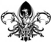 fleur de lis forme de dragon