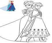 Anna and Elsa beautiful dresses frozen