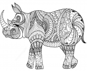 zentangle rhino adults