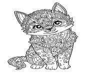 cute cat adult zentangle