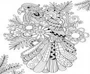 zentangle parrot adult