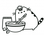 pusheen cooking like a boss