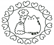 pusheen the cat in love