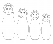 matryoshka russian dolls blank