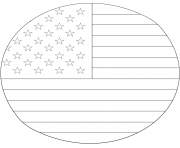 american flag in circle