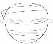 egyptian mummy mask outline halloween