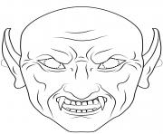 vampire mask outline halloween