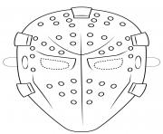 goalie mask outline halloween