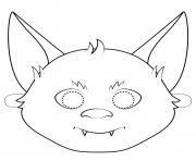 bat mask outline halloween