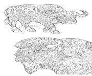 adults with buffalo and bison antistress