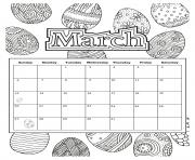 march calendar easter 2019