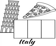 italy flag piza