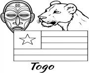 togo flag tribal mask