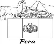 peru flag alpaca