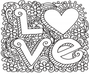 love zentangle st valentines