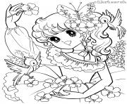 glitter force birds flowers nature