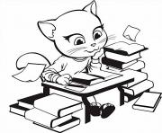 angela study book talking tom