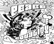 my girl power peace love equality by Sarah Parvis