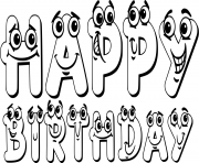 illustration happy birthday sign