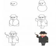 how to draw winston churchill