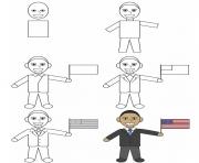 how to draw barack obama