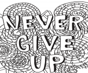 never give up