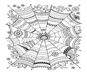 zentangle spider web adult halloween