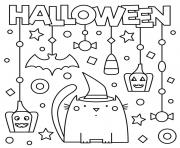 halloween cat pumpkins stars kids