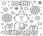 cute cat wish merry christmas