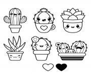 kawaii funny characters cactus Cactaceae