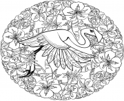 flamingo mandala animal