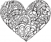 zentangle heart for adult