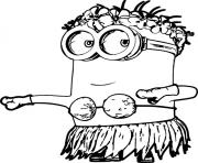 hawaiian minion cute dancer