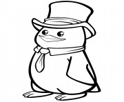 polar penguin with a top hat