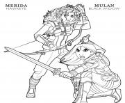 hawkeye merida and black widow mulan disney avengers