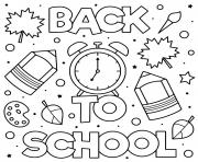 back to school doodle pencil paint clock