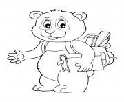 fall back to school cute bear