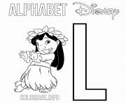 L for Lilo from Lilo and Stitch Disney