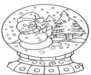 christmas snow globe snowman