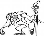 Rafiki Holds His Cane