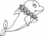 Dolphin with a Wreath