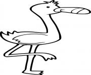 Easy Cartoon Flamingo