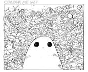 cute ghost for adult mandala