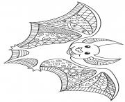 zentangle bat coloring pages