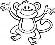 Monkey Jumping Happily