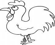 Proud Cartoon Rooster