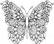 Flower Butterfly Zentangle